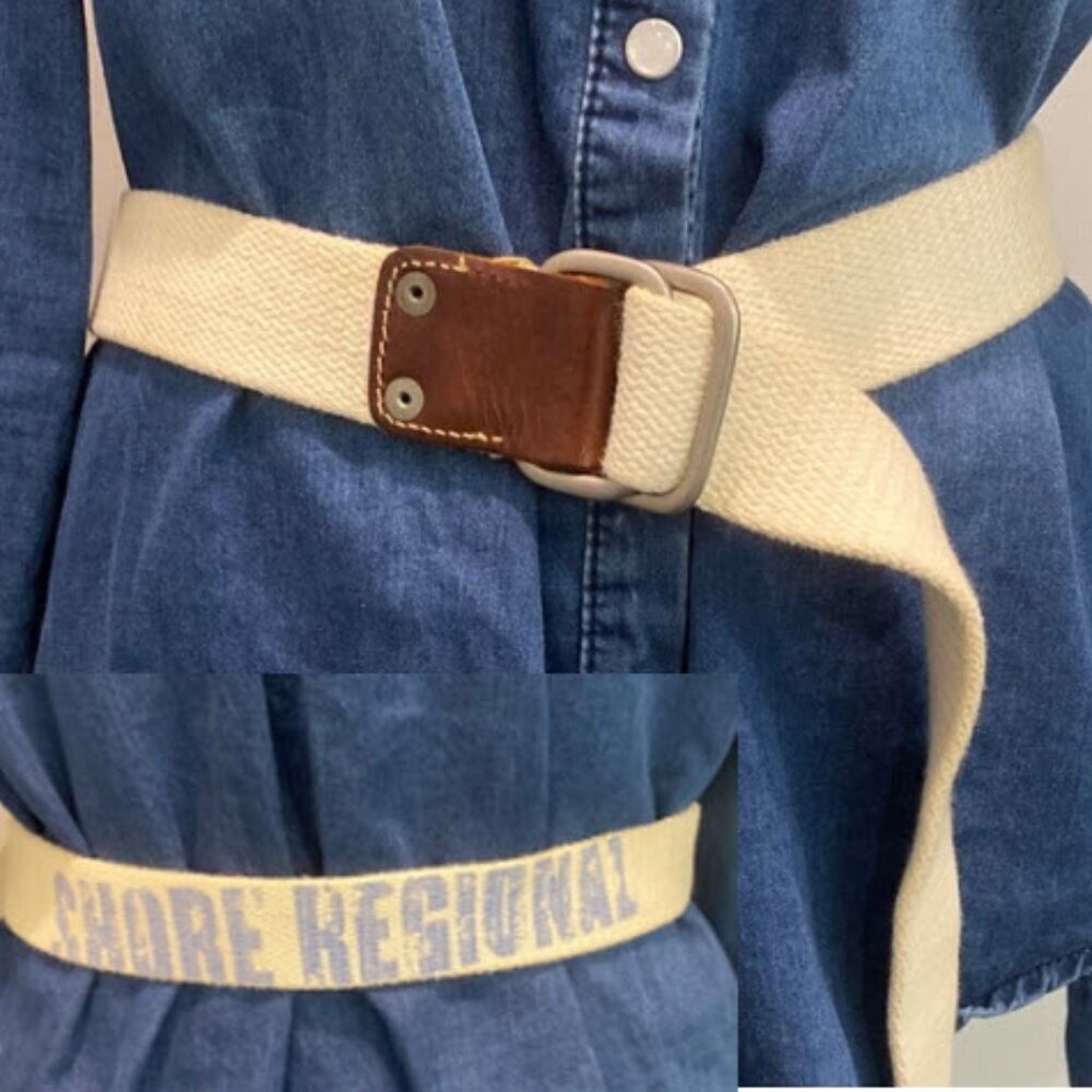 American Eagle Outfitters Cream and Brown Belt